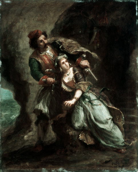 Byron / Bride of Abydos / Delacroix 1849 a Ferdinand Victor Eugène Delacroix