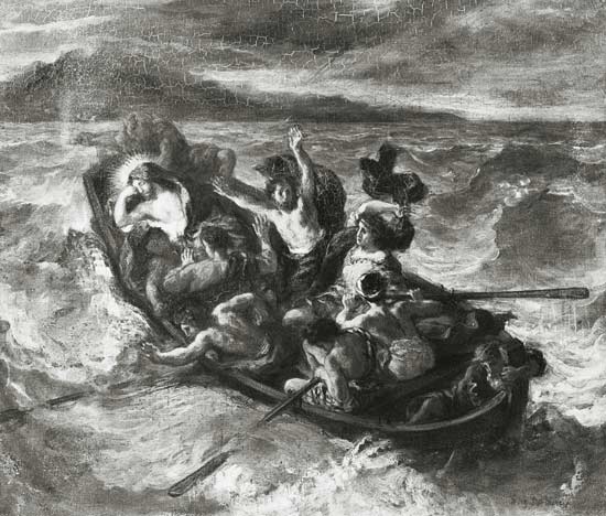 Christ on the Sea of Galilee a Ferdinand Victor Eugène Delacroix