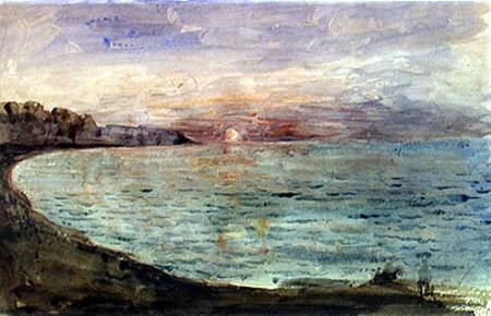 Cliffs near Dieppe a Ferdinand Victor Eugène Delacroix