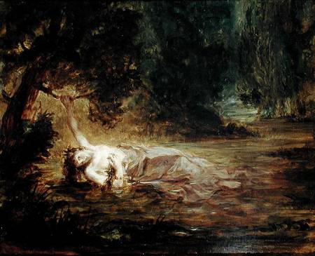 The Death of Ophelia a Ferdinand Victor Eugène Delacroix