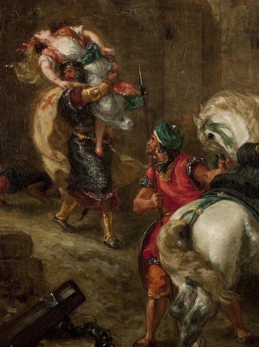 The Rape of Rebecca a Ferdinand Victor Eugène Delacroix