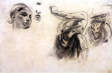 Figure studies a Ferdinand Victor Eugène Delacroix