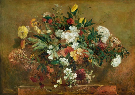 Flowers a Ferdinand Victor Eugène Delacroix