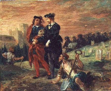Hamlet and Horatio in the Cemetery a Ferdinand Victor Eugène Delacroix