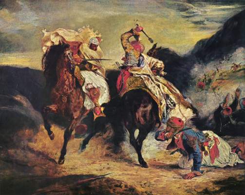 Fight of the Giaur with the pasha a Ferdinand Victor Eugène Delacroix