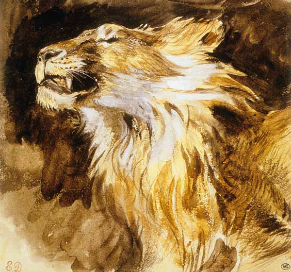 Roaring Lion a Ferdinand Victor Eugène Delacroix