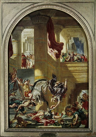 The Expulsion of Heliodorus from the Temple, c.1857 a Ferdinand Victor Eugène Delacroix