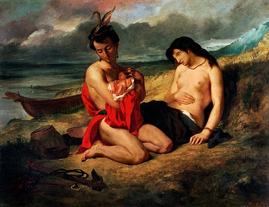The Natchez, c.1823-35 a Ferdinand Victor Eugène Delacroix