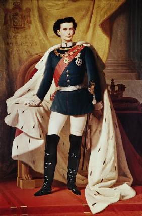 Portrait of Ludwig II (1845-86)of Bavaria in uniform