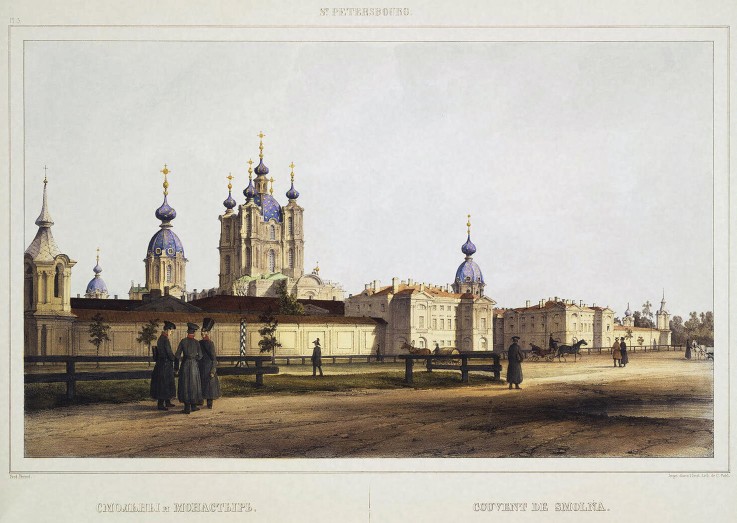 View of the Smolny Convent in Saint Petersburg a Ferdinand Victor Perrot