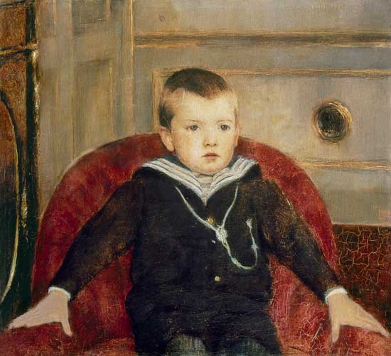 Portrait Henri de Woelmont as a child. a Fernand Khnopff
