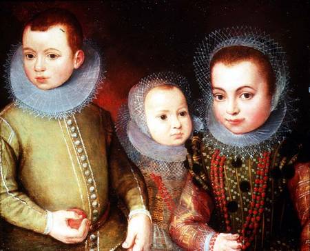 Portrait of Three Tudor Children a F.F.