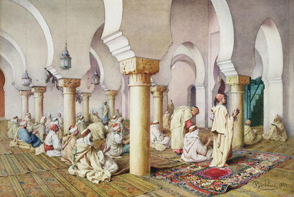 At Prayer in the Mosque, 1884 a Filipo or Frederico Bartolini