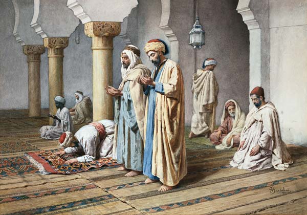 Arabs At Prayer a Filipo or Frederico Bartolini