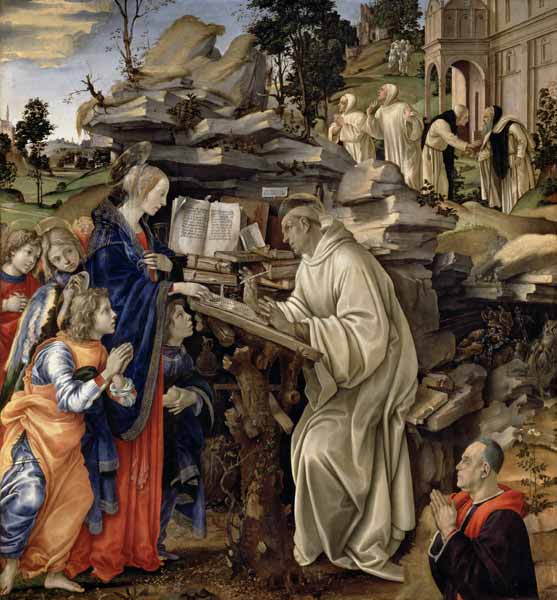The Vision of St. Bernard a Filippino Lippi