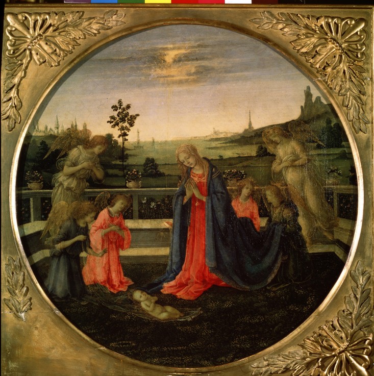 The Adoration of the Christ Child a Filippino Lippi