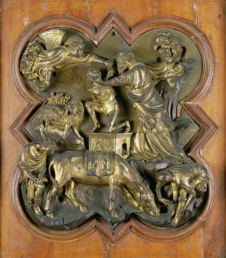 The Sacrifice of Isaac, bronze competition relief for the Baptistry Doors, Florence a Filippo  Brunelleschi