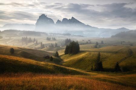 Dolomite plateau at dawn