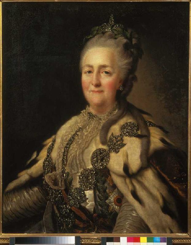 Portrait of the czarina Katharina II. a Fjodor Stepanowitsch Rokotov