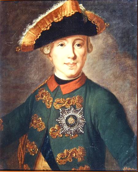 Portrait of Tsar Peter III (1728-62) a Fjodor Stepanowitsch Rokotov