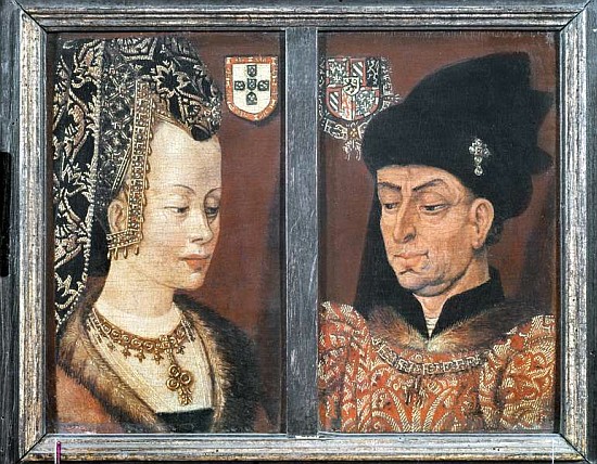 Portrait of Philip The Good, Duke of Burgundy, and his third wife Isabel of Portugal a Scuola Fiamminga