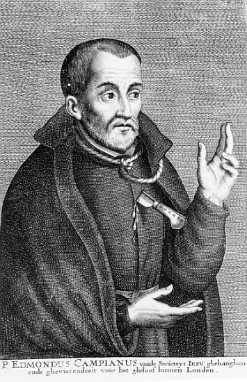 Saint Edmund Campion, from a print made Jacques Neeffs a Scuola Fiamminga