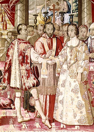 The Charles V Tapestry depicting the Marriage of Charles V (1500-58) to Isabella of Portugal (1503-3 a Scuola Fiamminga