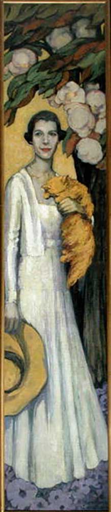 Portrait of Emily MacFadden with her Cat a Florence Lundborg