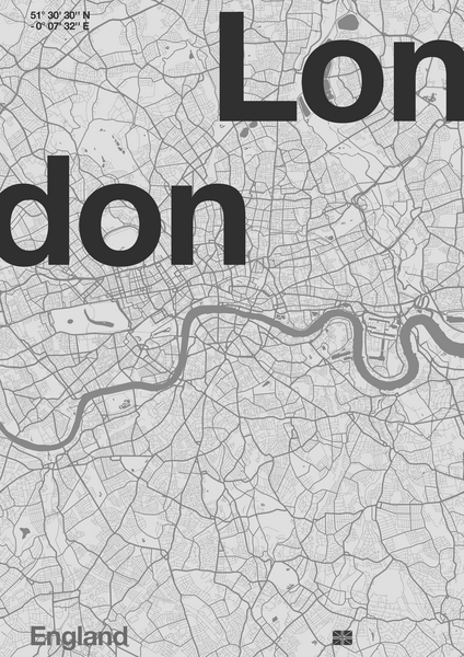 London Minimal Map a Florent Bodart