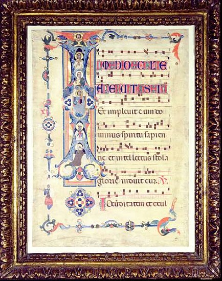 Gradual, featuring historiated initial ''I'' depicting Saint John the Evangelist, c.1315 a Florentine School