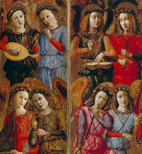 Angel playing instruments