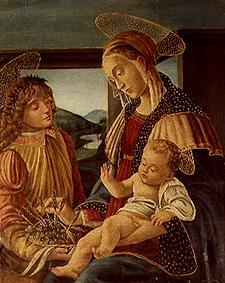 Madonna with Jesus and Johannesknaben bedroom Wilhelms II. into lock a Fiorentino (Della cerchia di Botticelli)