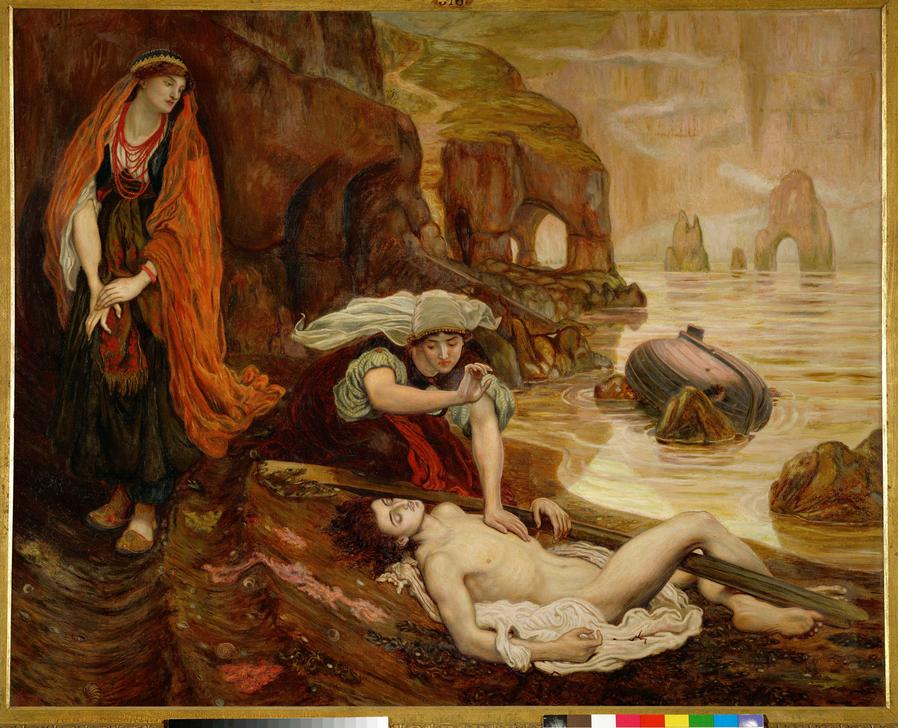 Haydee discovers the body of Don Juan a Ford Madox Brown