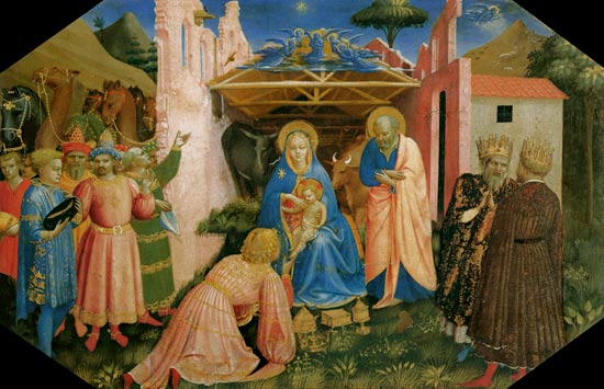 The adoration of the kings Predella of the altar proclamation of Mariae a Fra Beato Angelico