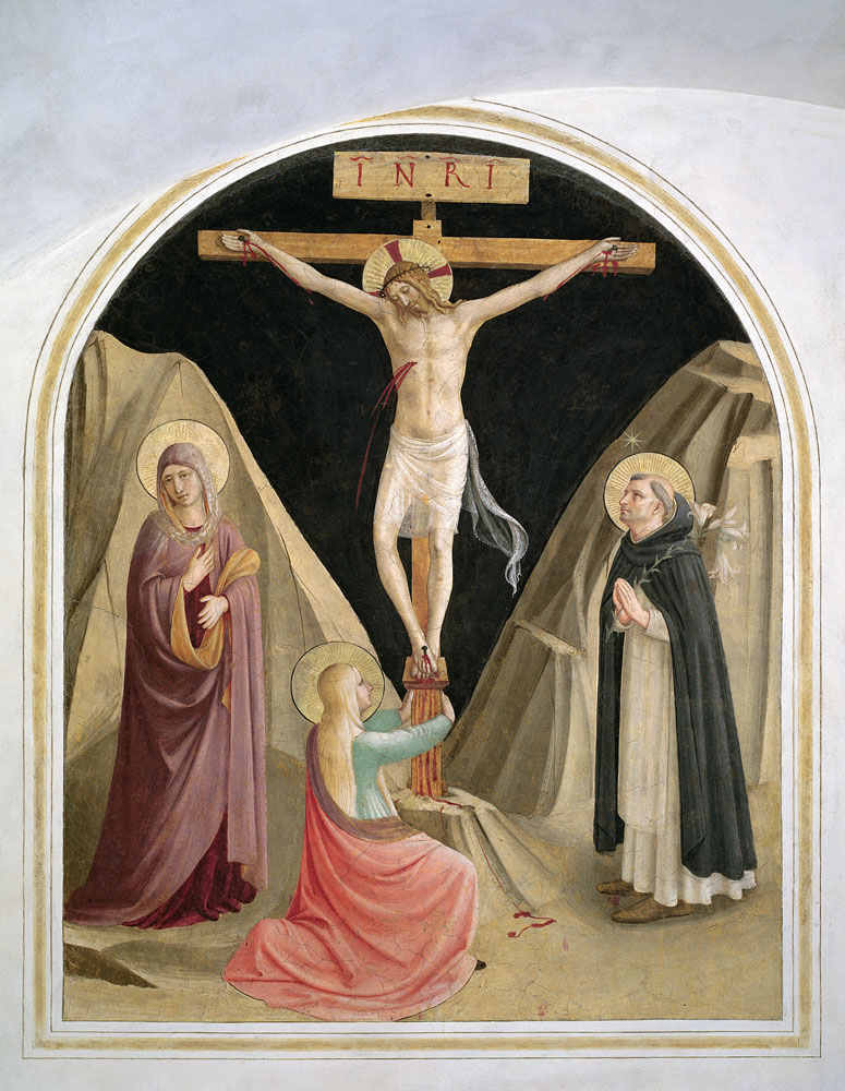 Crucifixion with St. Dominic, from cell 25 a Fra Beato Angelico