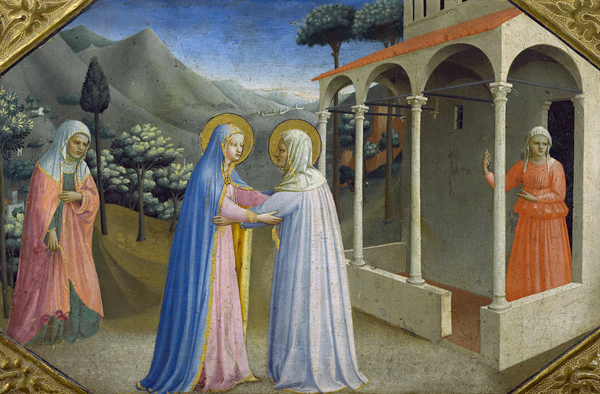 Visitation, from the predella of the Annunciation Alterpiece a Fra Beato Angelico