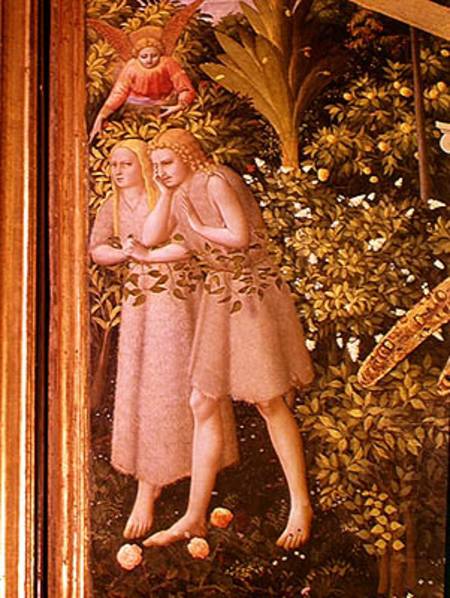 Adam and Eve Expelled from Paradise, detail from the Annunciation a Fra Beato Angelico