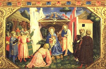 Adoration of the Magi, from the predella of the Annunciation Altarpiece a Fra Beato Angelico