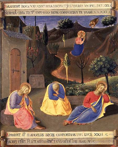 The Agony in the Garden, detail from panel three of the Silver Treasury of Santissima Annunziata a Fra Beato Angelico