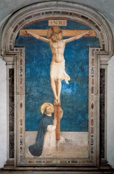 Christ on the Cross Adored by St. Dominic a Fra Beato Angelico