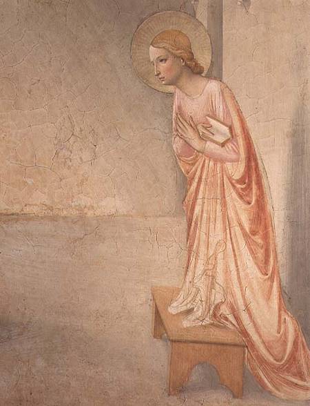 The Annunciation, detail of the Virgin a Fra Beato Angelico