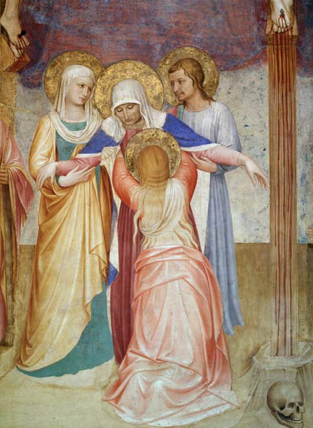 The Crucifixion, detail of the Virgin and attendants from the Chapter House a Fra Beato Angelico