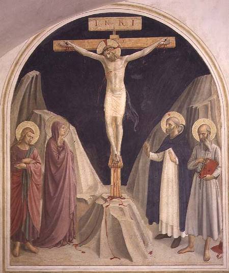 The Crucifixion, with SS. Dominic and Jerome a Fra Beato Angelico