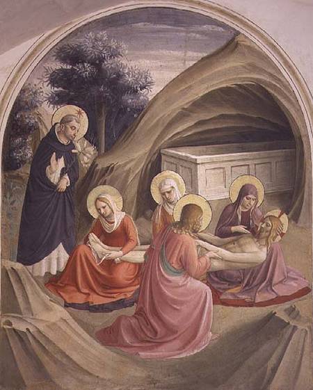 Lamentation over the Body of Christ, with St. Dominic a Fra Beato Angelico