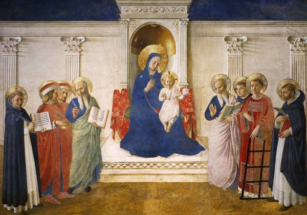 The Madonna delle Ombre, 1450 (fresco) a Fra Beato Angelico