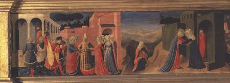 Predella Panel to the Annunciation showing the Marriage of the Virgin and the Visitation a Fra Beato Angelico