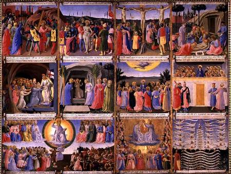 Scenes from the Passion of Christ and the Last Judgement, originally drawers from a cabinet storing a Fra Beato Angelico