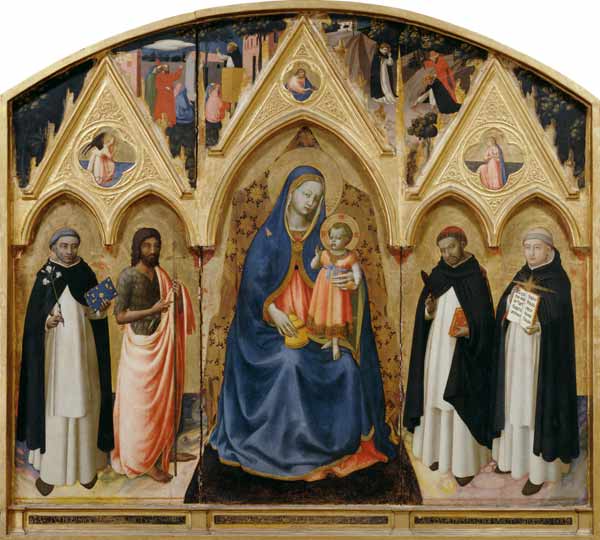 The Virgin and Child with St. John the Baptist, St. Dominic, St. Peter the Martyr and St. Thomas Aqu a Fra Beato Angelico