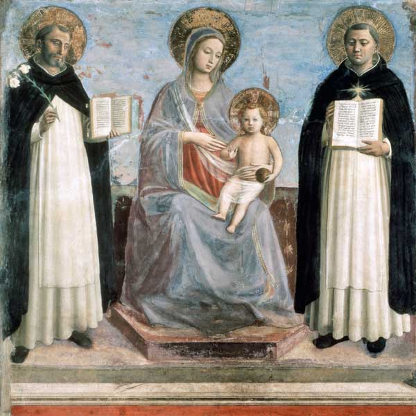 Virgin and Child with Saints Dominicus and Thomas Aquinas a Fra Beato Angelico
