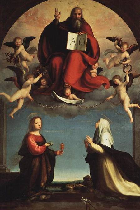 God appearing to St. Mary Magdalen and St. Catherine of Siena a Fra Bartolommeo